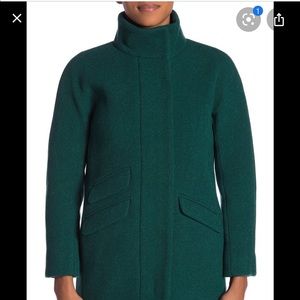 J.Crew Forest Green Wool Cocoon Coat 8 Tall